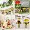 24-Set Bee-Themed DIY Craft Kit – Wooden Honey Bee Ornaments with Beads for Spring Holiday Activities, Party Favors, and Decorations